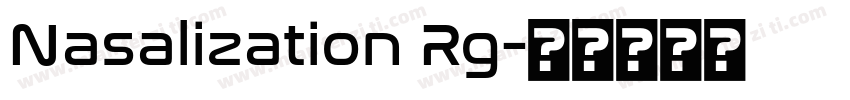 Nasalization Rg字体转换